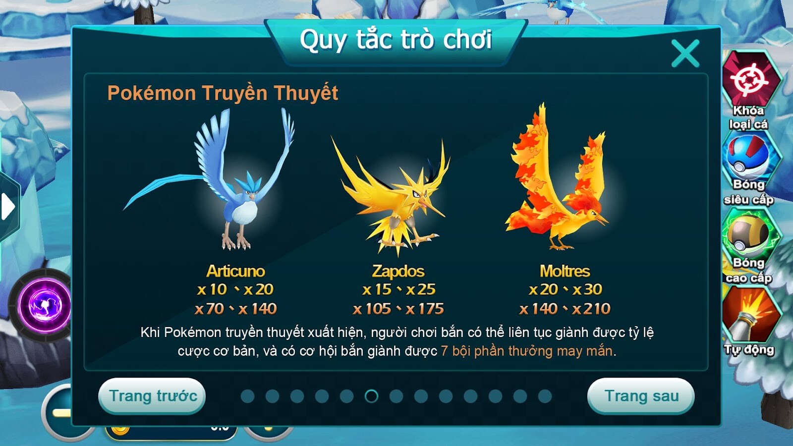 Đại Sư Pokemon SV66 - Game săn Pokemon hot hit nhất hiện nay 16 Đối với Pokemon truyền thuyết