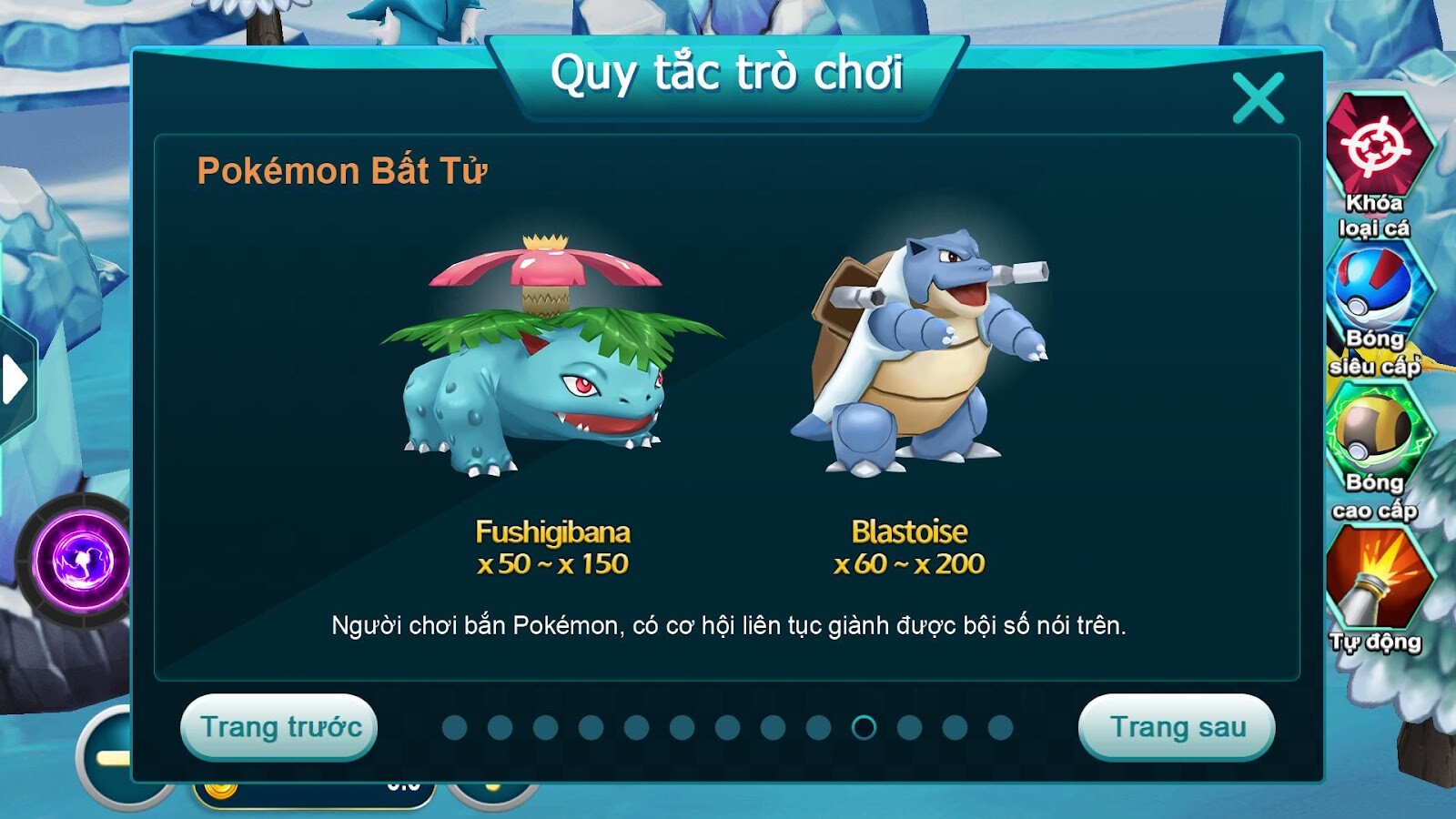 Đại Sư Pokemon SV66 - Game săn Pokemon hot hit nhất hiện nay 20 Pokemon bất tử